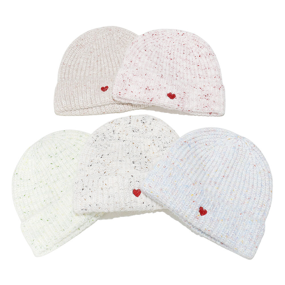 1 Piece Cute Heart Gradient Color Knitted Hat Picture3