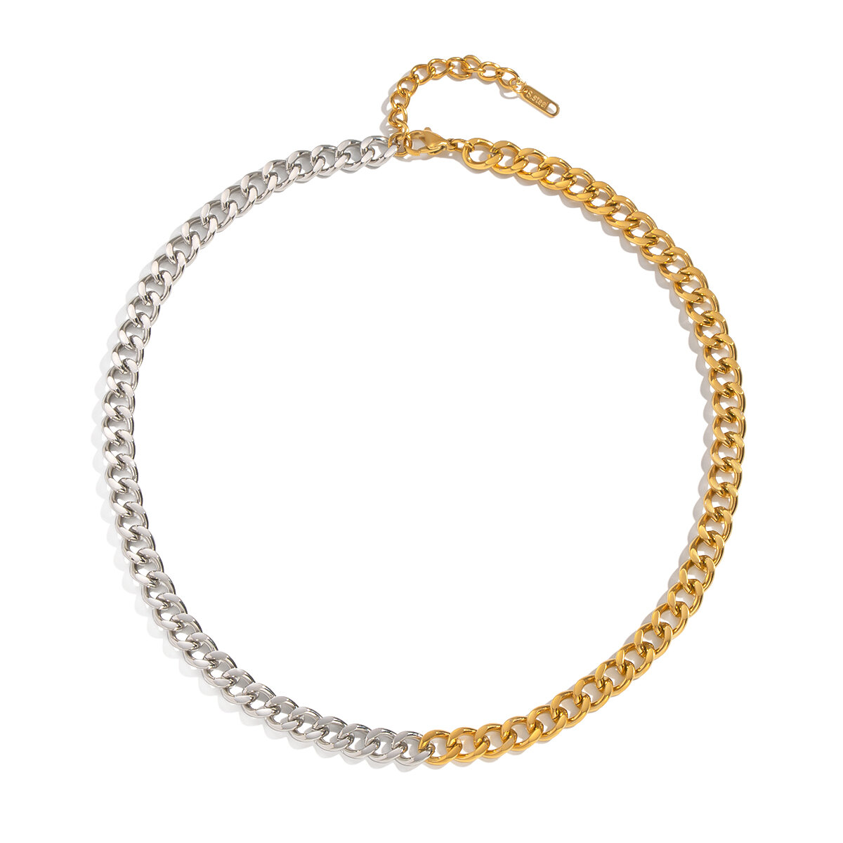 1 Piece Chain Stainless Steel Waterproof Mixed Color Necklace Picture5
