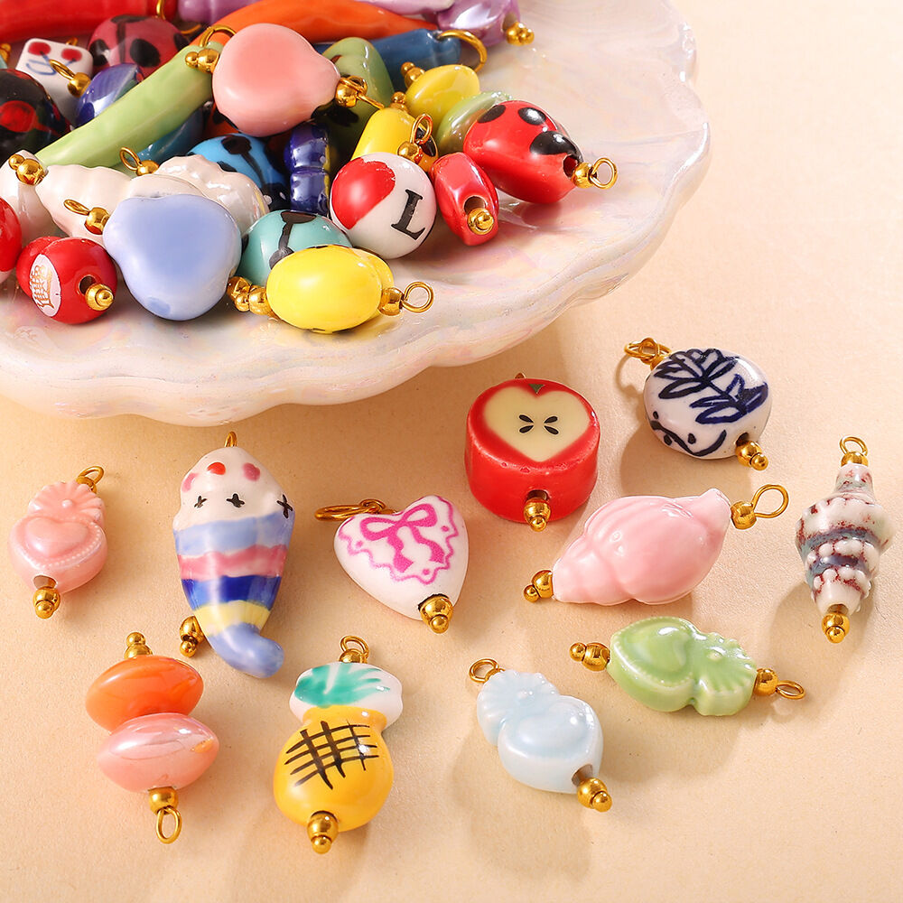 1 Piece Ceramic Fruit Shape DIY Pendant h5Picture2