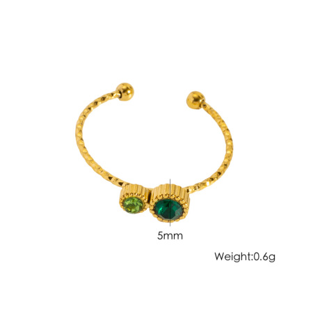 1 Piece Fashion Simple  Flower Moon Stainless Steel Waterproof Women‘s Statement Rings