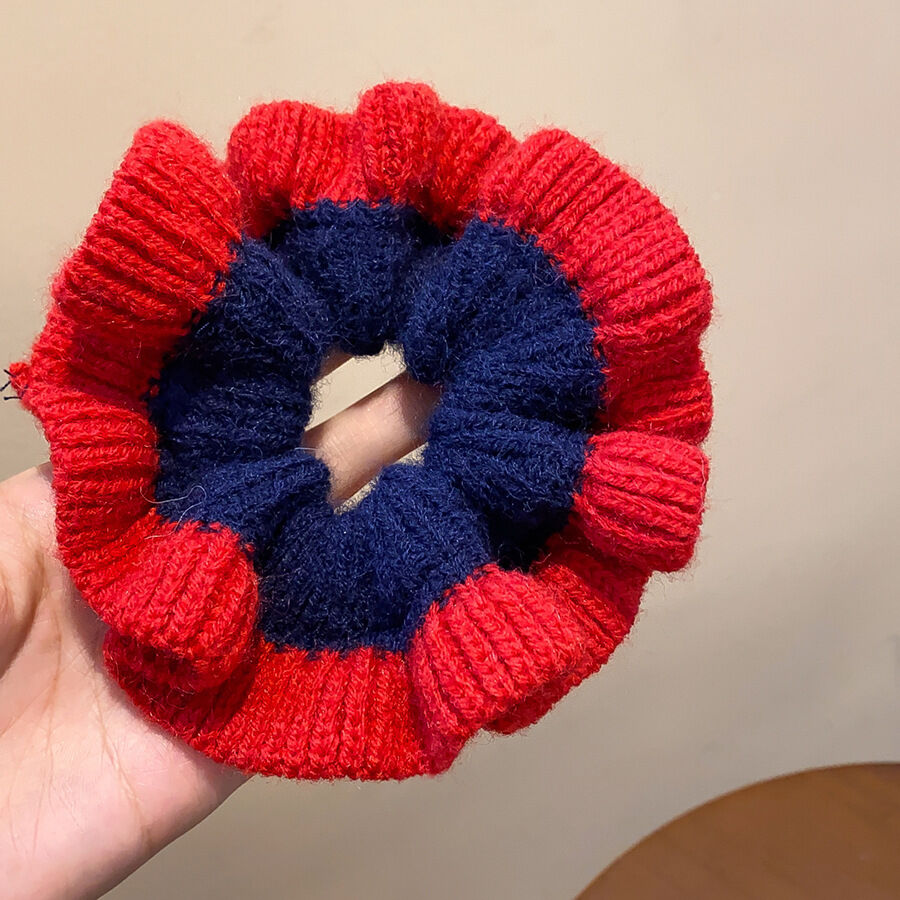 1 Piece Mixed Color Flower Shape Scrunchies h5 Picture3