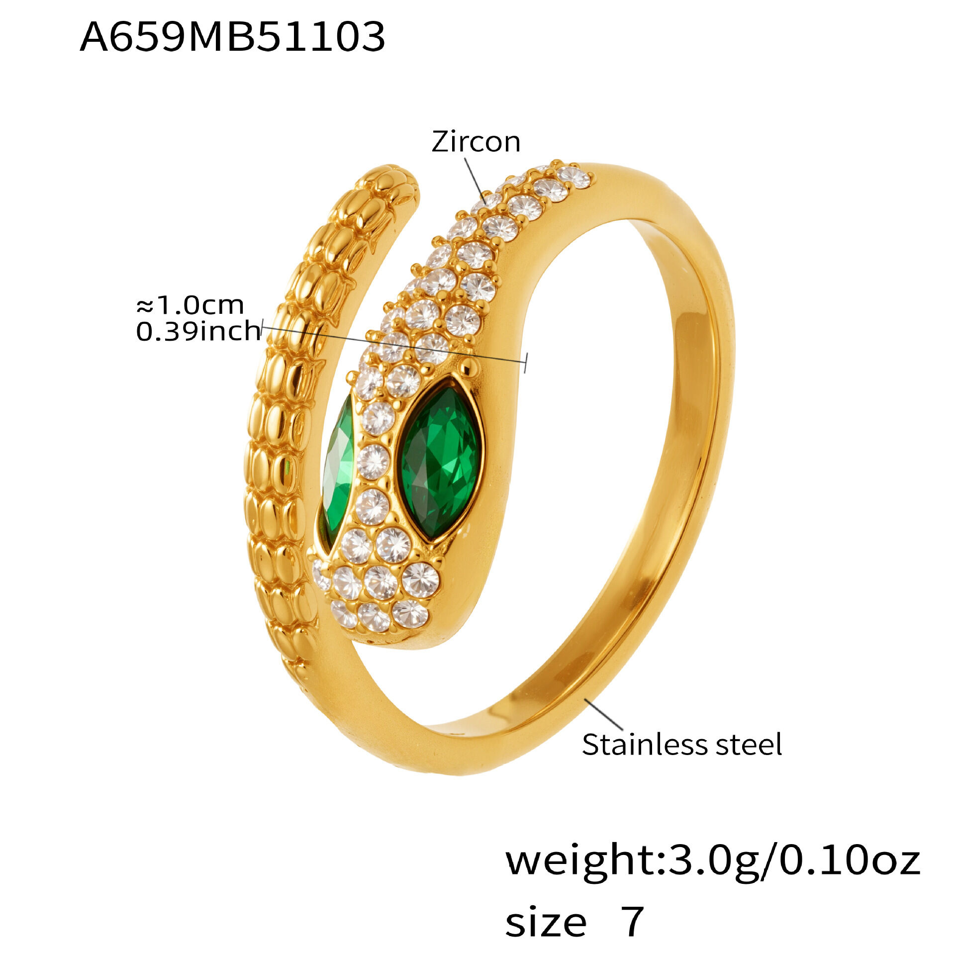 A659 - Gold Ring/No.7 