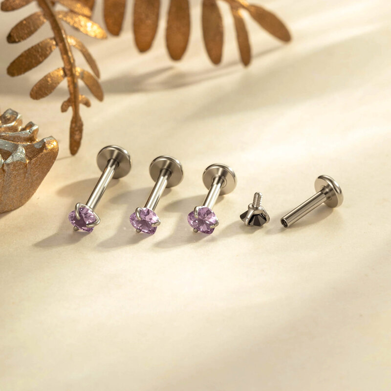 1 Piece Daily Heart Stainless Steel Waterproof Zircon Women's Piercing Earrings Picture3