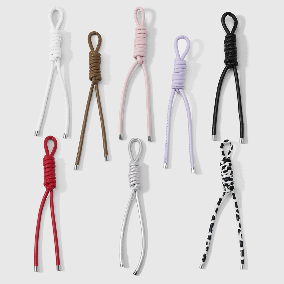 1 breloque pour sac femme en cuir tissé à imprimé léopard, couleur unie et résistante 2