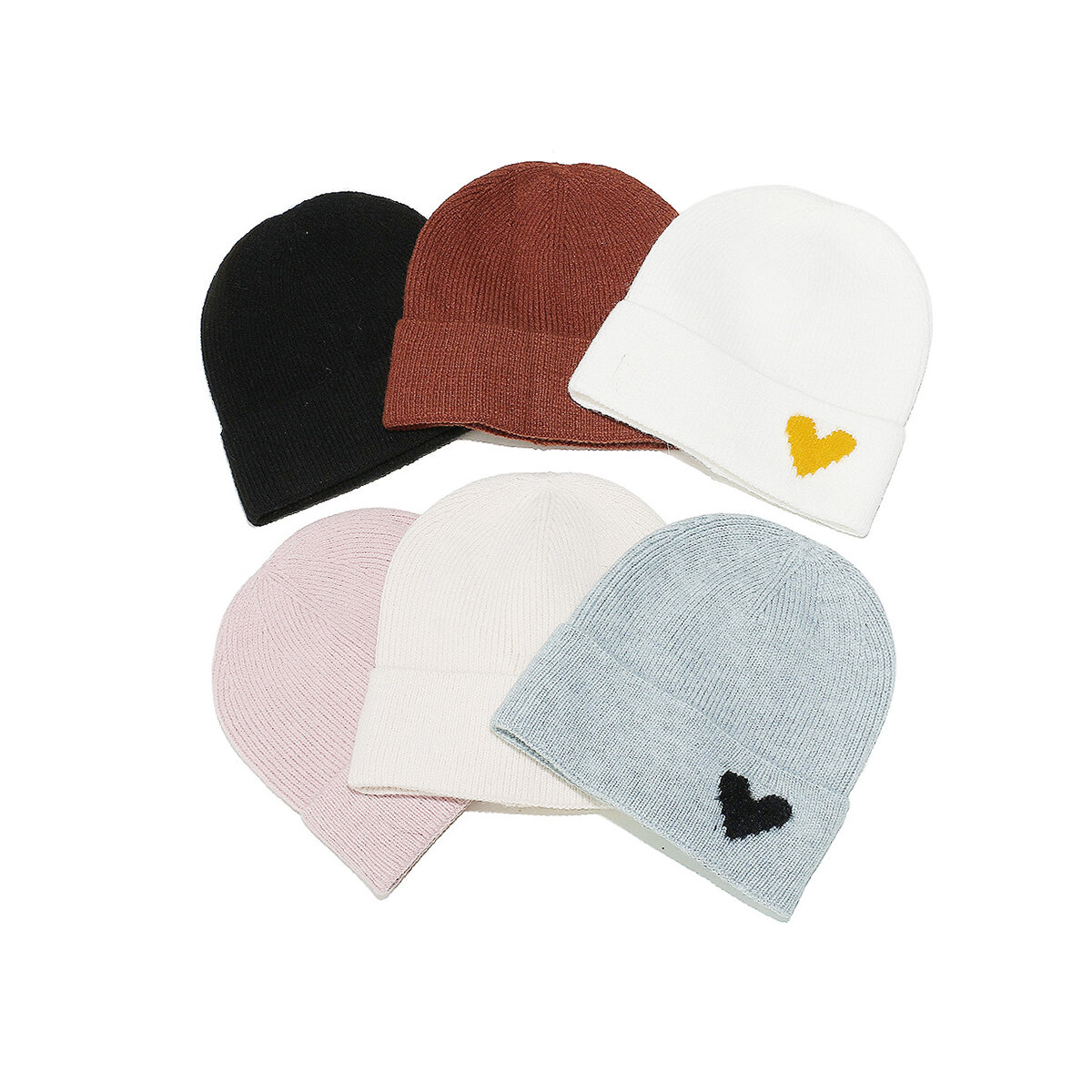 1 Piece Heart Knitted Hat Picture2