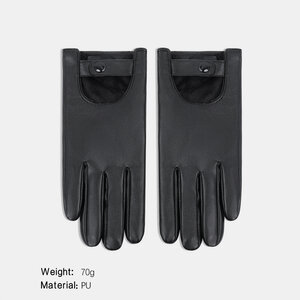 1 Pair Solid Color Hollowed-out PU Women's Gloves h5