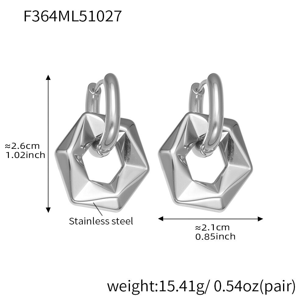 F364 - Steel Earrings Picture2