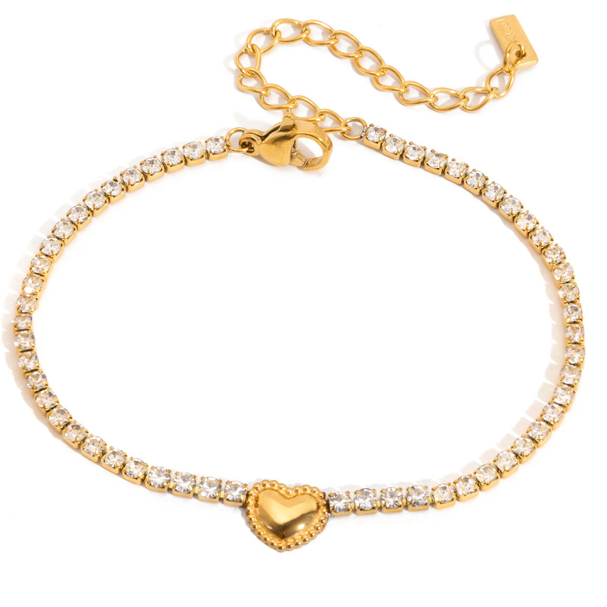 1 Piece Shining Bow Knot Stainless Steel Waterproof Gold Color Women's Charm Bracelets h5 