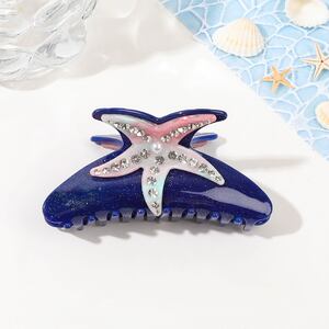 1 Piece Luxurious Vacation Turtle Starfish Acrylic Women's Hair Claws h5 Picture2