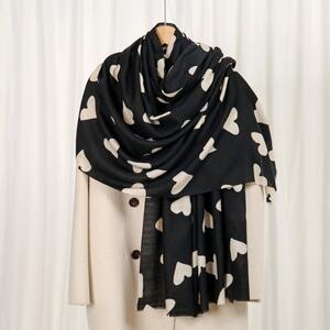 1 Piece Simple Heart Polyester Winter Scarf h5