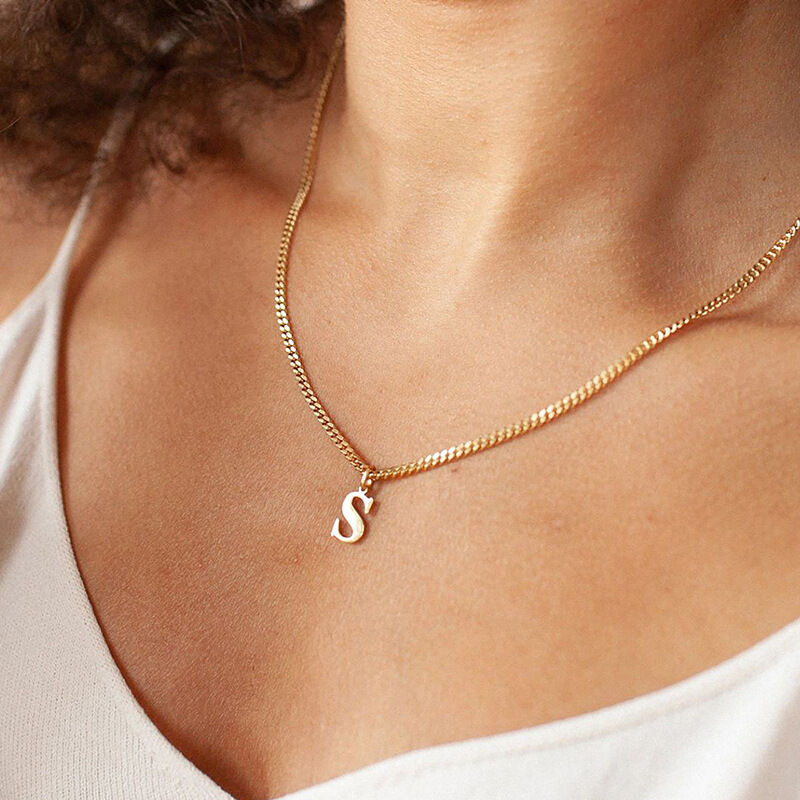 1 Piece DIY Letter Stainless Steel Waterproof Gold Color Women's Pendants h5Picture3