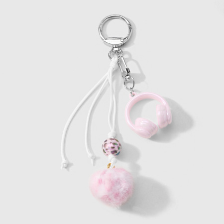 1 Parça Mini Kulaklık Peluş Top Çanta Süsü