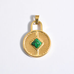 1 Piece DIY Devil's Eye Sun Moon Crown Envelope Titanium Steel Women's Pendants h5