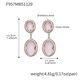 F957 - Pink Faceted Stone Steel Earrings Picture17