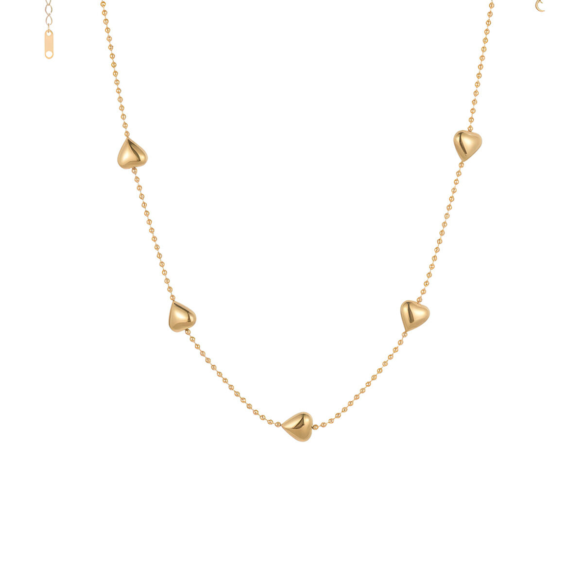 Simple Heart Chain Stainless Steel Waterproof Anti - Tarnish Gold Color Women's Long Necklaces h5 Picture5