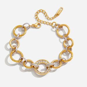 Hochwertige, wasserfeste und anlaufgeschützte Damen-Charm-Armbänder aus Edelstahl in Gold- und Silbertönen h5