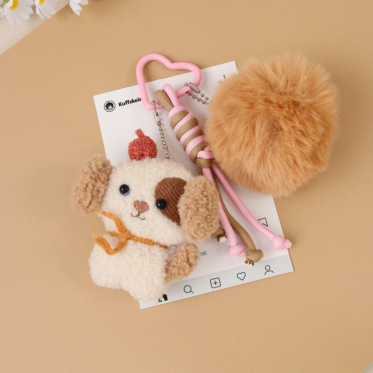 1 Piece Romantic Series Cute Dog Furry Women's Bag charms h5 Picture5