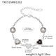 Txe515 - Black Glass Stone Steel Bracelet 16+5Cm Picture16