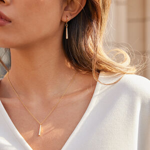Lightweight Droplet Stainless Steel Waterproof&Anti-tarnish Gold Color Women's Pendant Necklaces h5 Picture3