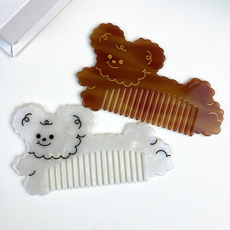 1 Piece Cute Dog Acetate Hair Brush h5 Picture2