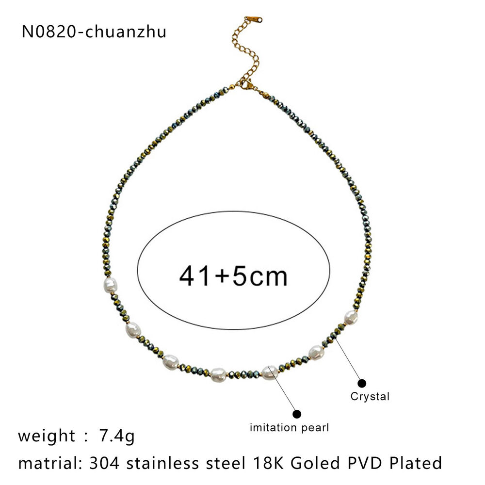 1 Piece Crystal & Artificial Pearl Beads Necklace Picture2