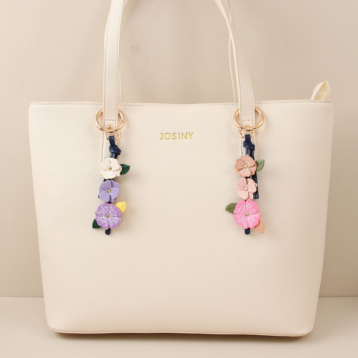 Romantic Series Sweet Flower PU Women's Bag Charms 2
