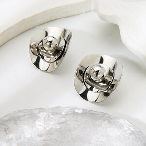 1 Pair Simple Irregular Shape Stainless Steel Waterproof Gold Color Women's Stud Earrings h5 Picture5
