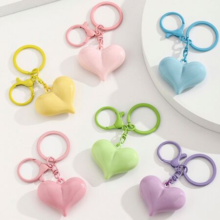 1 Piece Sweet Heart Acrylic Keychain