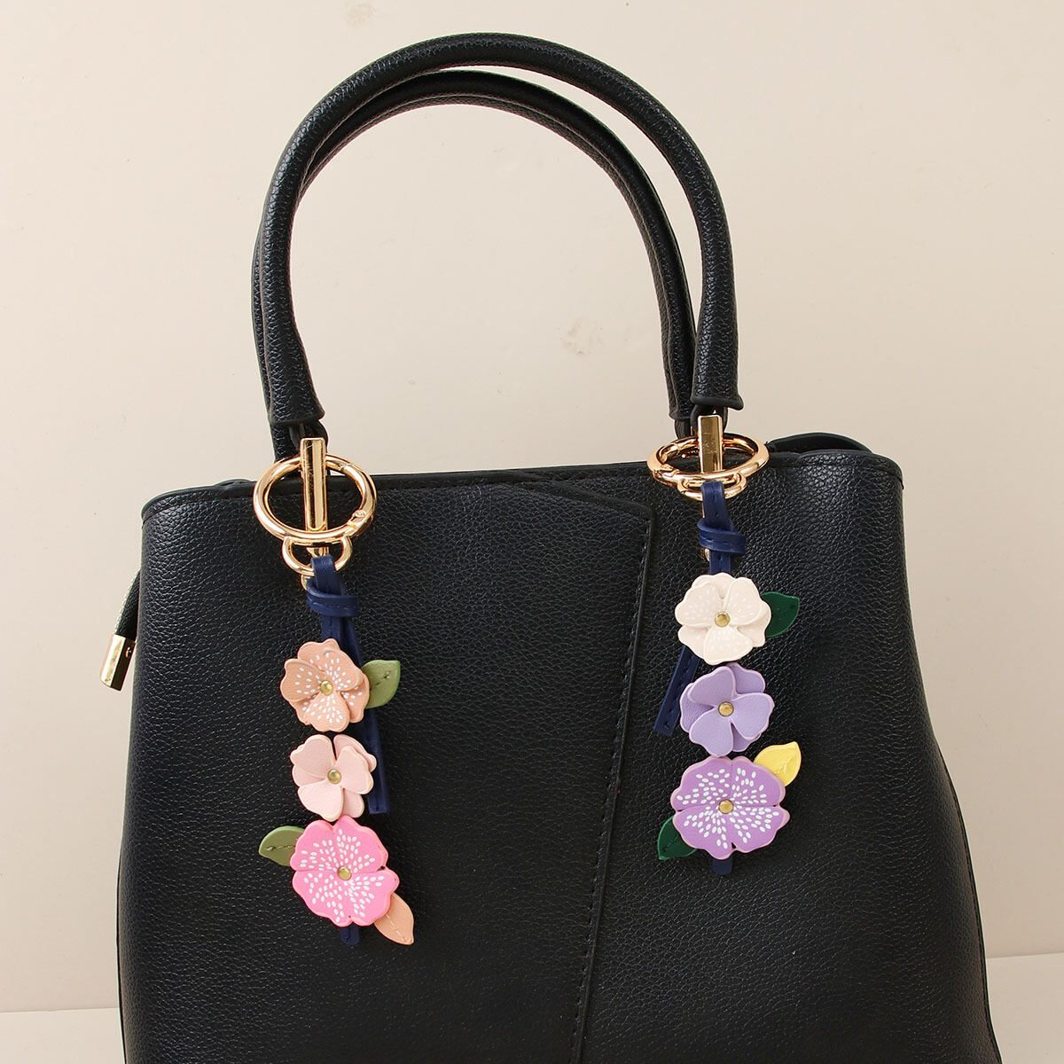 Romantic Series Sweet Flower PU Women's Bag Charms