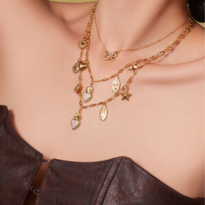 1 Piece Romantic Heart Bow Knot Stainless Steel Waterproof Zircon Women's Pendant Necklaces h5 Picture4