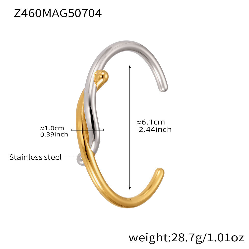 Z460 - Two-Tone Geometric Bracelet Picture8