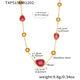 Txp515 - Rose Red Resin Gold Necklace 47.5+5Cm Picture5