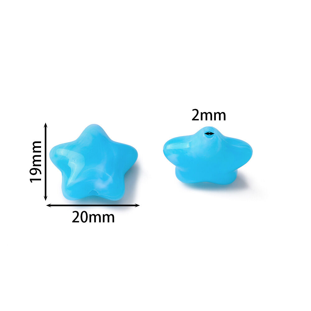 Perline acriliche fai da te a forma di stella della serie Jelly h5Immagine5