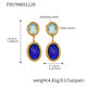 F957 - Blue Faceted Stone Gold Earrings Picture9