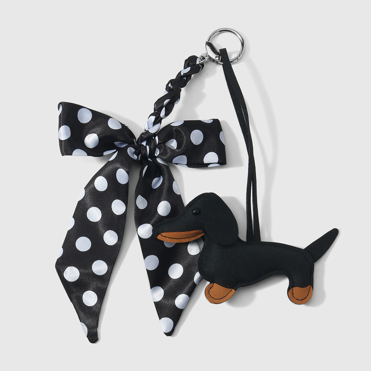 1 Piece Dachshund Bow Knot Twist Polyester Women's Bag Charms h5