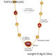 Txp515 - Red Resin Gold Necklace 47.5+5Cm Picture3