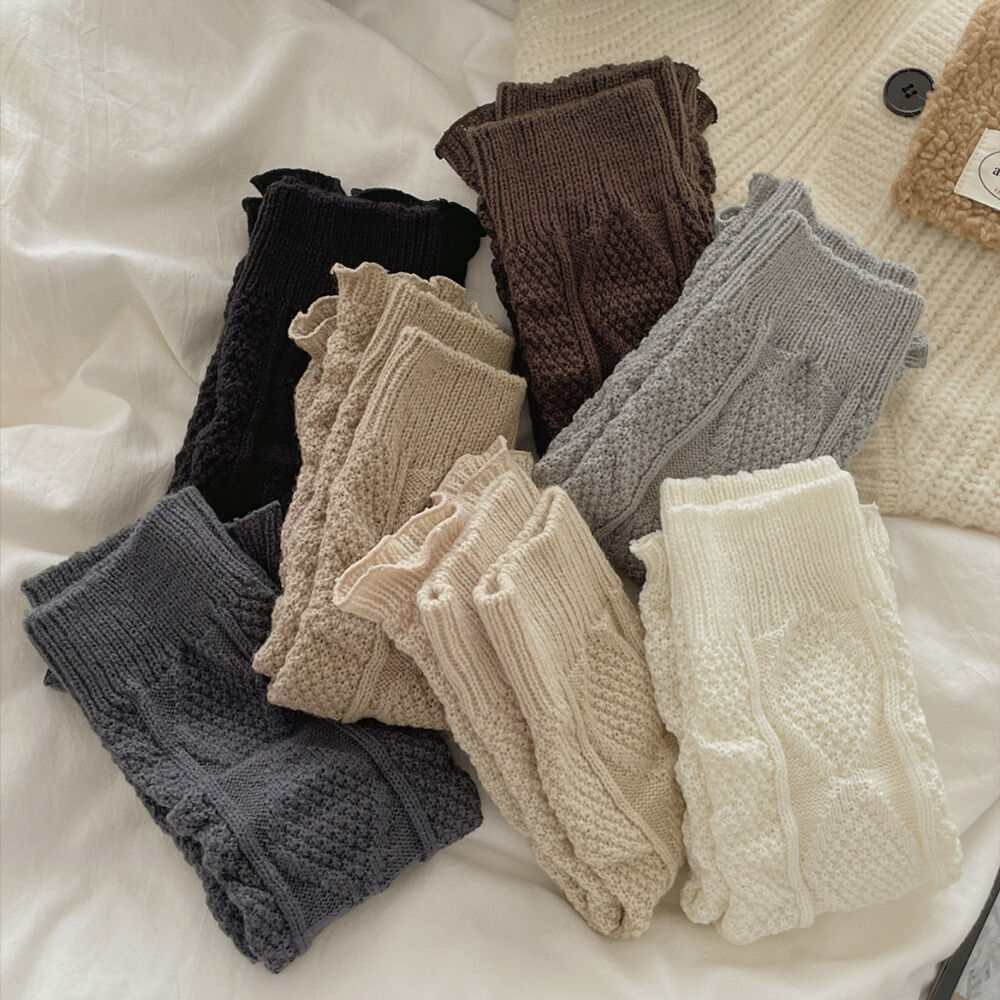 1 Pair Cute Solid - color Knitted Loose Knee-High Socks Picture3