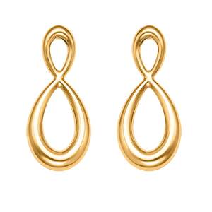 1 Pair Polished Infinity Stainless Steel Waterproof Gold Color Women's Stud Earrings h5 Picture5