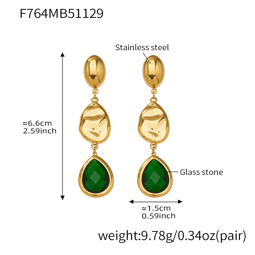 F764 - Green Earrings 