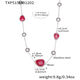 Txp515 - Rose Red Resin Steel Necklace 47.5+5Cm Picture10