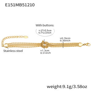 Twist Chain Stainless Steel Gold Color Waterproof Anti - Tarnish Unisex Chain Bracelets h5