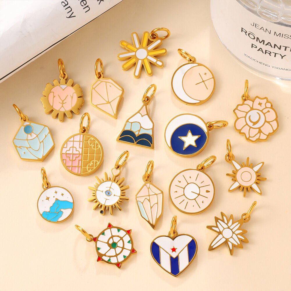 Geometric Figure Stainless Steel Gold Color Waterproof&Anti-tarnish Women's Pendants h5 Picture2