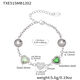Txe515 - Green Glass Stone Steel Bracelet 16+5Cm Picture17