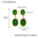 F957 - Green Faceted Stone Gold Earrings Picture3