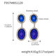 F957 - Blue Faceted Stone Steel Earrings Picture16