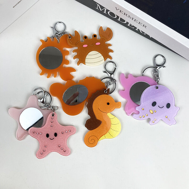 1 Piece Cute Oceanic Animal Acetate Keychain 2
