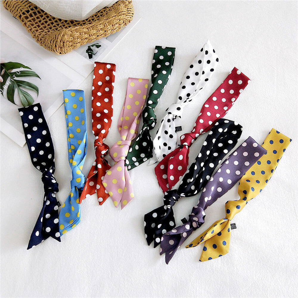 Modisches, farbenfrohes Damen-Bandana aus Polyester mit Polka-Dots