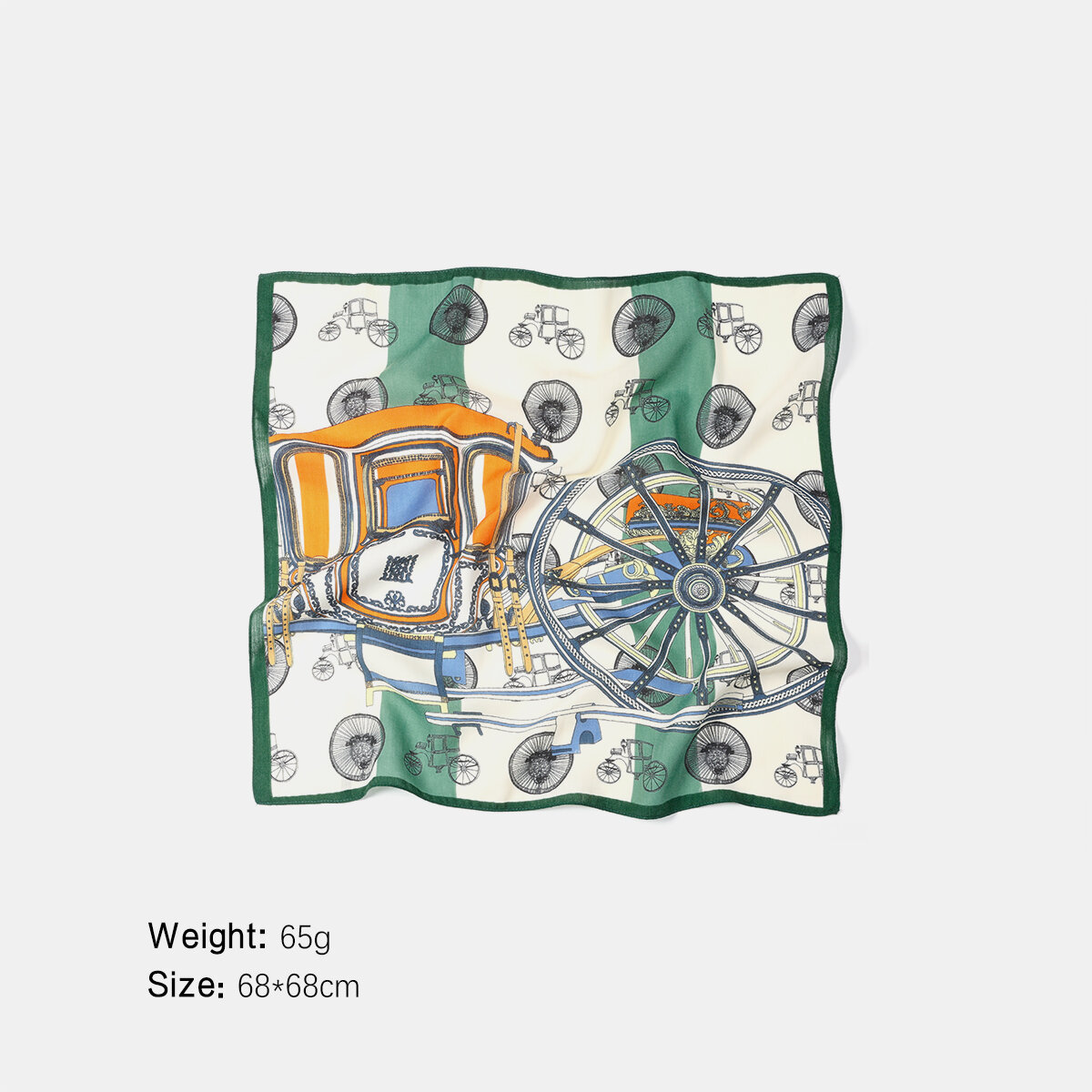 1 Piece Classic Carriage Polyester Bandana 