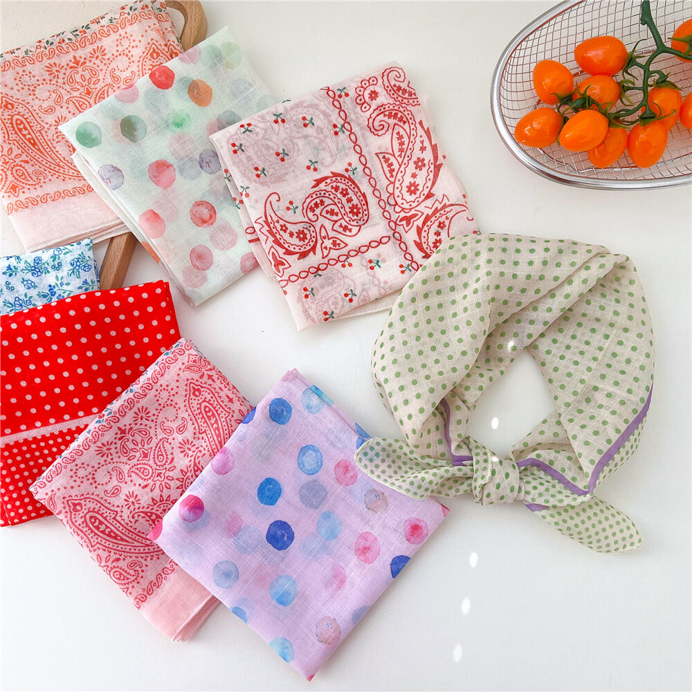 Romantic Polka Dots Polyester Women's Bandana Picture4