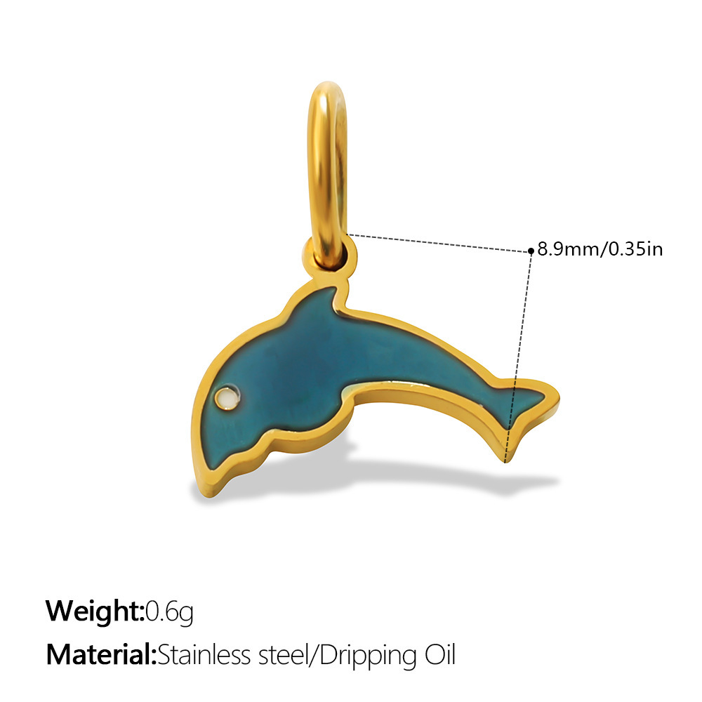 Marine Series Stainless Steel Gold Color Waterproof&Anti-Tarnish Women's Pendants h5Picture2